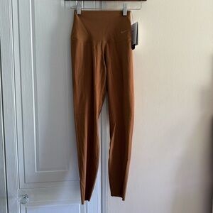 Nike Zenvy High Rise 7/8 Length Women's Brown Leggings InfinaSoft Training Sz XS